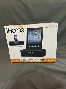 iHome Dual Charging + Play FM Stereo Clock radio with lighting connector - Picture 1 of 2