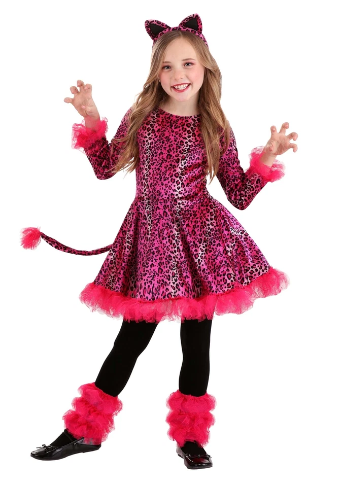 Girl's Prancing Pink Leopard Costume - Image 1 of 1