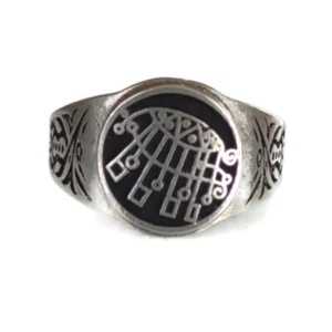 #46 Bifrons Ring Der kleinere Schlüssel von Salomon Goetia 72 Dämonen + optionaler Anhänger - Bild 1 von 10