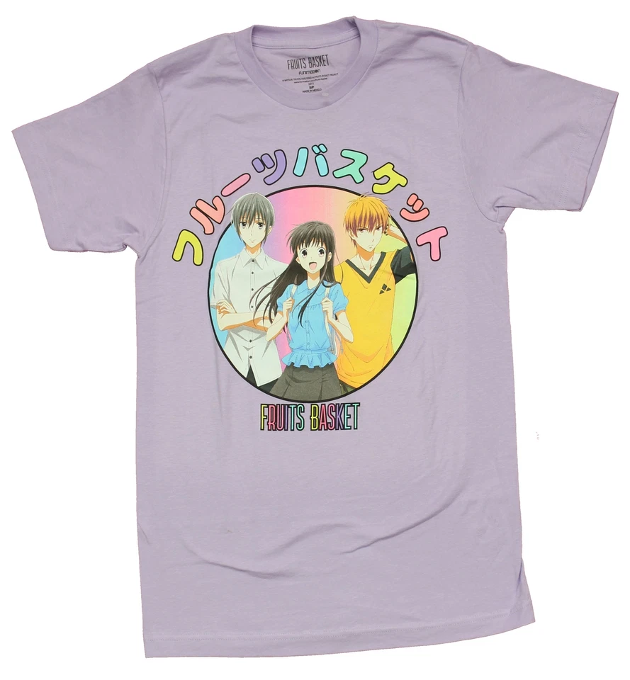 Camiseta Fruits Basket para hombre - Trío colorido en círculo kanji Foto 1 de 1