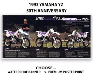 1993 Yamaha YZ 50th Anniversary Damon Bradshaw Banner Poster Flyer Art Decal 250 - Bild 1 von 3
