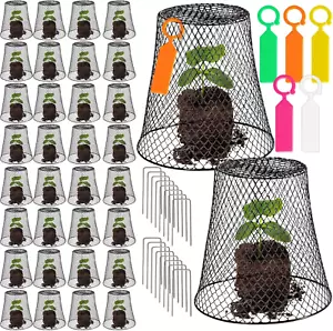 40 Pcs 8 Inch Chicken Wire Plant Covers,Wire Garden Cloches Chicken Wire Cloche - Picture 1 of 9