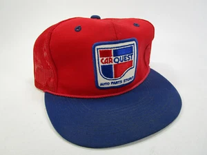 Vintage Car Quest Auto Parts Store Patch NFL Blue White Red Cap Hat Snap Back  - Picture 1 of 5