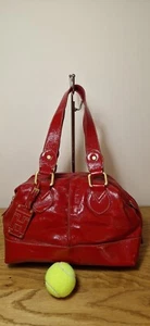 Tommy Hilfiger Leather Handbag Red Excellent C16 - Picture 1 of 12