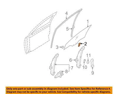NEW GENUINE OEM 06-17 HYUNDAI Accent Front Door Glass Hardware 8241217000 — 第 1/3 张图片