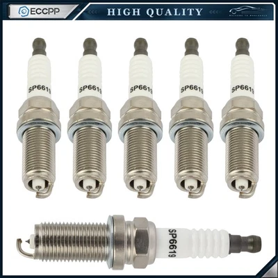 6Pcs Iridium Spark Plugs For 2008-2010 BMW 528i 2001-2004 Subaru Outback 3.0L - Image 1 of 4