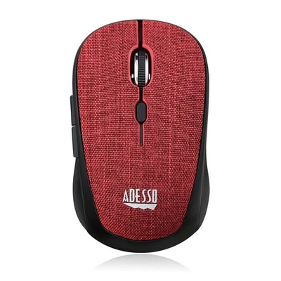 Adesso iMouse S80R 2.4Ghz Fabric Wireless Red Fabric Mini Optical Mouse, 5-Butto - Image 1 of 4