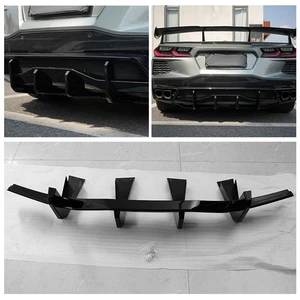 Difusor de labios de parachoques trasero para Corvette C8 2020-2026 etapa 3 estilo GT fibra de carbono - Imagen 1 de 17