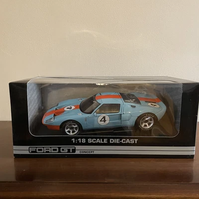 1:18 FORD GT CONCEPT #4 (Gulf Livery) Die Cast 2002 Beanstalk Group NIB 10023 - Image 1 of 4
