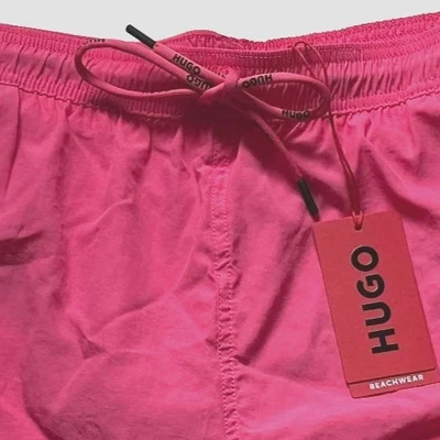 NUEVO CON ETIQUETAS Hugo Para Hombre Dominica Traje de Baño Pantalones Cortos Secado Rápido Abierto Rosa Talla M Foto 1 de 3