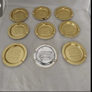 Vintage BURGER KING Metal Ashtray Fast Food Restaurant Advertising 3.5" 9 total  - Picture 1 of 1