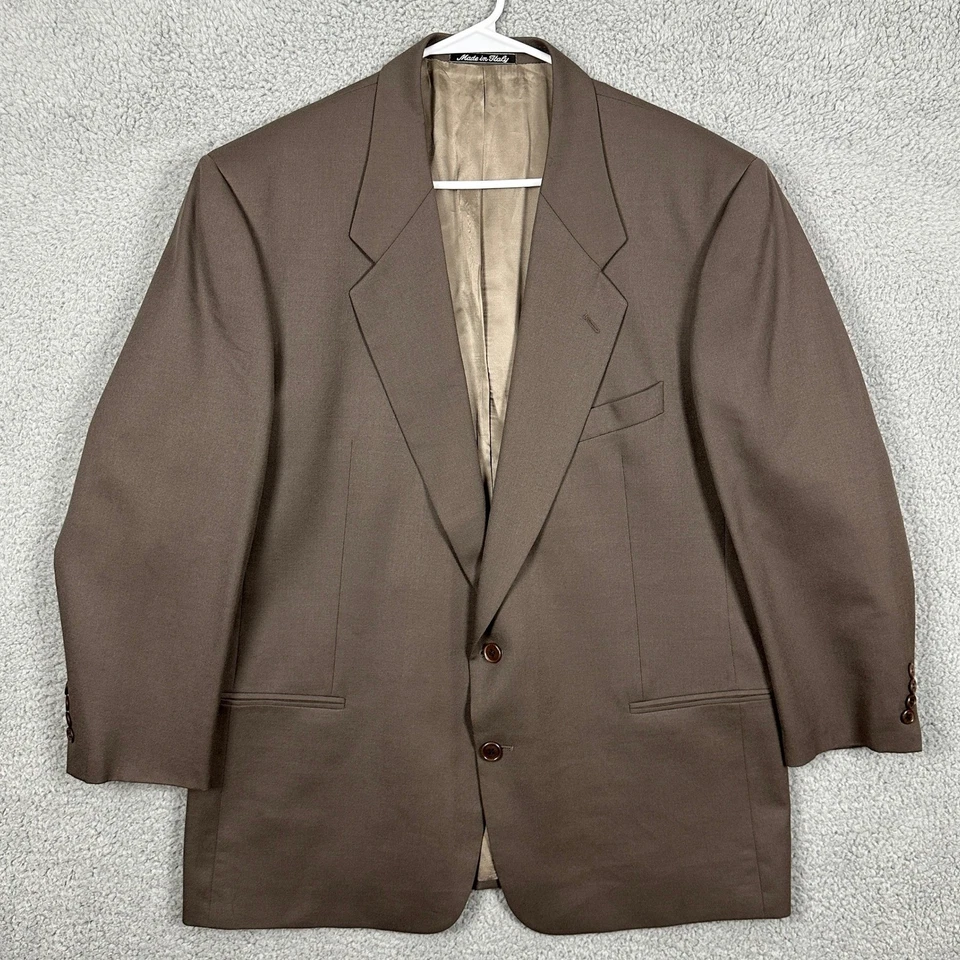Valentino Uomo Pure Virgin Шерсть Спортивное пальто Блейзер Мужской 44 Короткий Коричневый 2 Пуговицы - Изображение 1 из 4