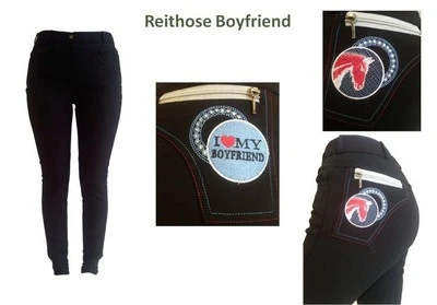 LUXUS Glitzer Strass Stretch Reithose Polo super edel 40/42 Animo Sterne Soft 36 - Bild 1 von 3