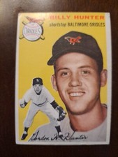 1954 Topps Set-Break # 48 Billy Hunter VG-VGEX No Creases Baltimore Orioles 
