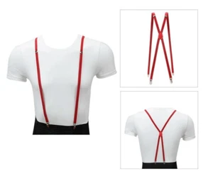 Skinny Hosenträger Unisex schmale dünne Hosenriemen Aufsteckhose Hosenträger Gürtel - Bild 1 von 29