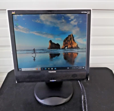 ViewSonic VG730M LCD Monitor with DVI, VGA & Speaker Ports with Stand & Cables - Image 1 of 4