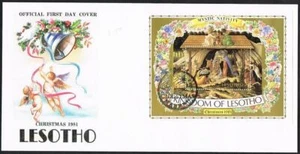 Lesotho 350, FDC. Michel 354 Bl.10. Christmas 1981. The Mystic Nativity. - Picture 1 of 1