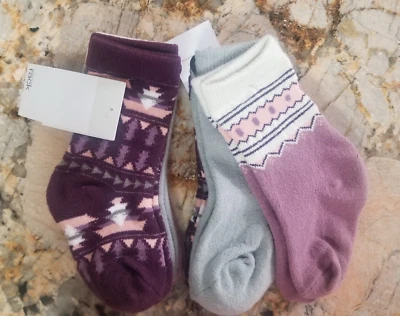 6 Pack NORDSTROM Fall Aztec Print Cozy Super Soft Crew Socks 5-7 Kid s Toddler - Image 1 of 3
