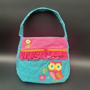 Stephen Joseph Quilted Owl Purse Little Girls  Ruffles Embroidery - Picture 1 of 4