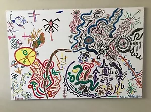 Abstract brand new limited edition multicolor exclusive wall art canvas, large - Picture 1 of 1