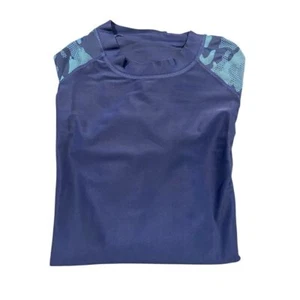 MXDC Sport Swim Shirt Men's 2XL Blue Long Sleeve Rash Guard UPF 50+Norway NWT - Picture 1 of 13