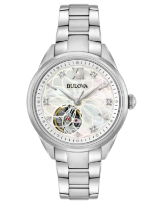BULOVA 96P181 Sutton Automático Corazón-Latido Movimiento Reloj nácar diamantes  Foto 1 de 4