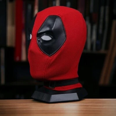 Handcrafted Nylon Deadpool Mask Cosplay Costume Prop Movie Replica Red Marvel - Image 1 of 3
