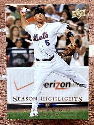 Upper Deck David Wright #734 New York Mets 2008 Foto 1 de 2