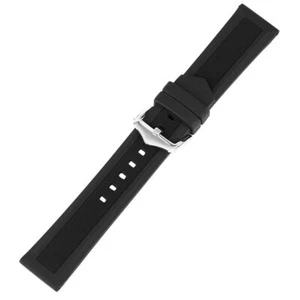 16/18/20/22/24/26/28mm Banda de Goma Silicona Correa de Reloj Pulsera Hebilla de Pasador - Imagen 1 de 16