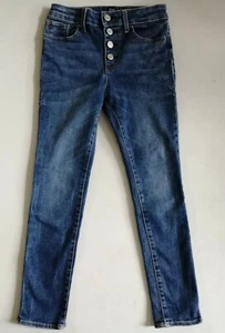 Gap girls age 10 regular high waist blue stretch denim skinny jeans - Picture 1 of 3