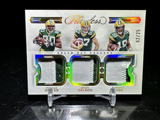 2022 Panini Flawless Driver Nelson Cobb Packers Triple Patch /25 PLAYER WORN