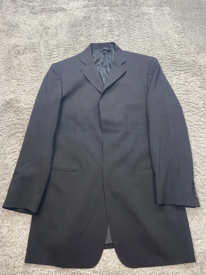 Dolce Gabbana Blazer Mens 50L Black Virgin Wool Tuxedo Sports Coat Jacket Italy - Image 1 of 4