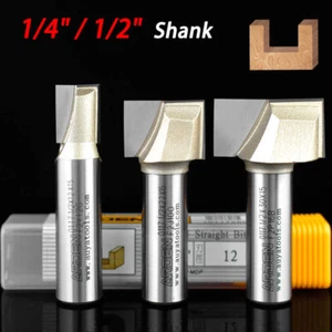 1/4" 1/2" Shank Bottom Cleaning Router Bits Mill Cutter CNC Bits For Woodwork - Picture 1 of 50