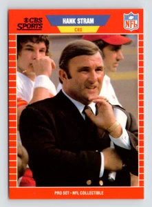 1989 Pro Set Card, #20 Hank Stram Hall of Famer, annunciatore sportivo CBS - Foto 1 di 3