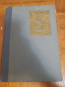Types of Poetry by Jacob Zeitlin & Clarissa Rinaker (1938 hardcover 1045 pages) - Picture 1 of 8