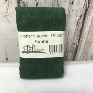 Fat Quarter Fabric 20  x 18 piece Flannel cotton Green Quilting  - Picture 1 of 3