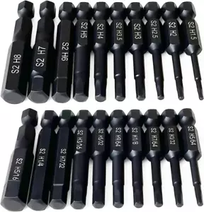 Hex Head Allen Wrench Drill Bit Set (10Pc Metric & 10Pc SAE), Allen Wrench Dril - Picture 1 of 7