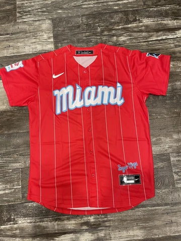Luis Arraez City Connection (extra Extra Large) Miami Marlins Jersey Cover