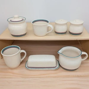 Pfaltzgraff JUNIPER Steingut Sauciere Zuckerdose Salz & Pfeffer Kaffeetassen - Bild 1 von 10