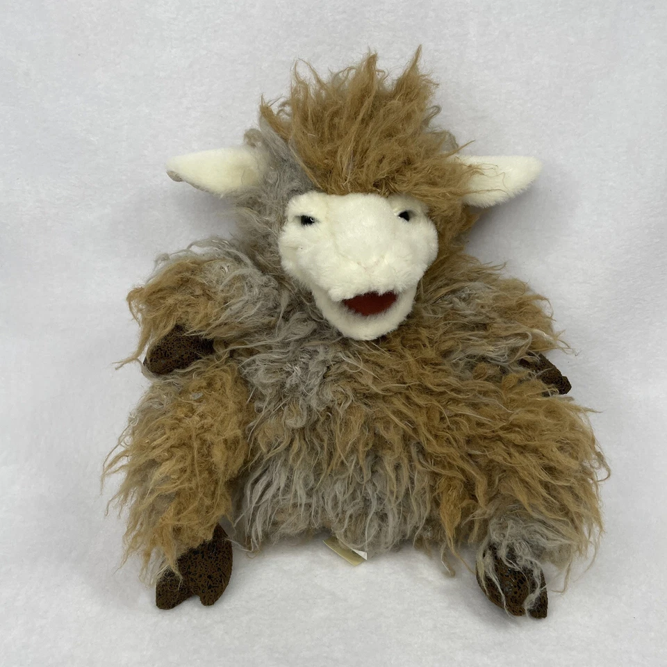 Folkmanis Puppets Wooly Shaggy Lamb Sheep Retired Plush Puppet 10” - image 1 of 4