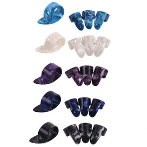 4pcs Guitar Plectrums Sheath Thumb Finger Picks f/ Acoustic Electric Bass Guitar - Picture 1 of 15