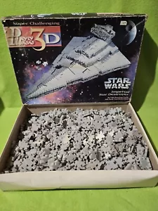 1996 Star Wars Imperial Star Destroyer 3D Puzzle - Milton Bradley (Incomplete) - Picture 1 of 12