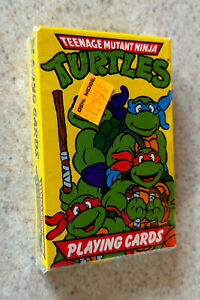 TEENAGE MUTANT NINJA TURTLES Playing Cards (1990 Surge) -- Yellow + Purple