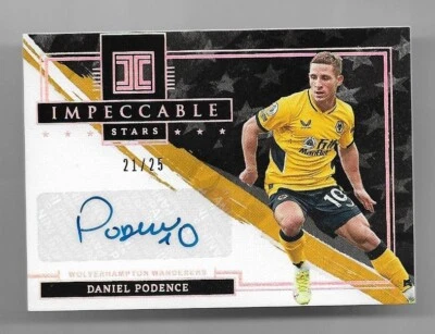 2021-22 Panini Impeccable Premier League Auto Card : Daniel Podence #21/25 - Image 1 of 2