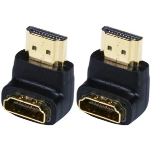 2 Pcs HDMI Port Saver Male to Female 90 Degree Connector Adapter Converter - Picture 1 of 3