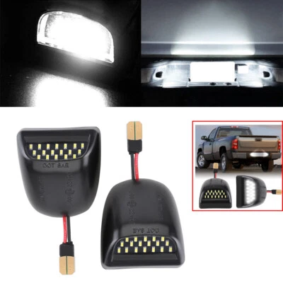 Luz LED de matrícula para GMC Yukon Sierra 1500 2500 Chevy Tahoe Silverado Foto 1 de 4
