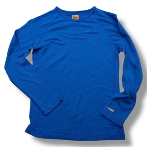 Icebreaker BodyFit 200 Crew Long Sleeve Crew Merino Base Layer Top 11-12 Blue - Picture 1 of 5