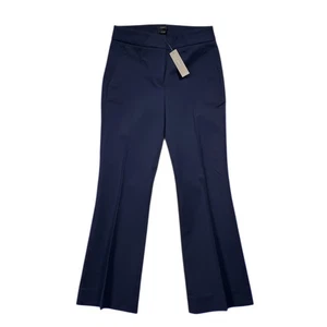 Neu mit Etikett J. Crew Hayden Damenhose 00 marineblau kurz geschnitten ausgestellt Stretch Baumwollmischung - Bild 1 von 9