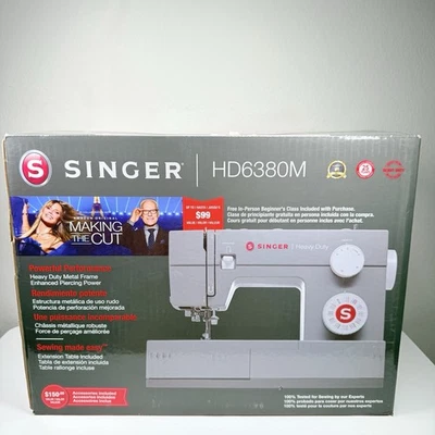 SINGER HD6380M Heavy Duty Sewing Machine w/ extension table - BRAND NEW IN BOX  - Image 1 of 4