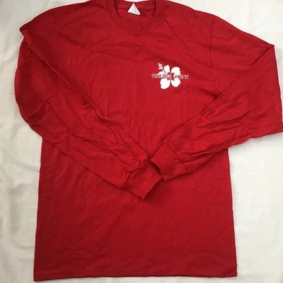 Camiseta Trader Joe's Manga Larga M Empleado Hibisco Talla Mediana Roja NUEVA Foto 1 de 2